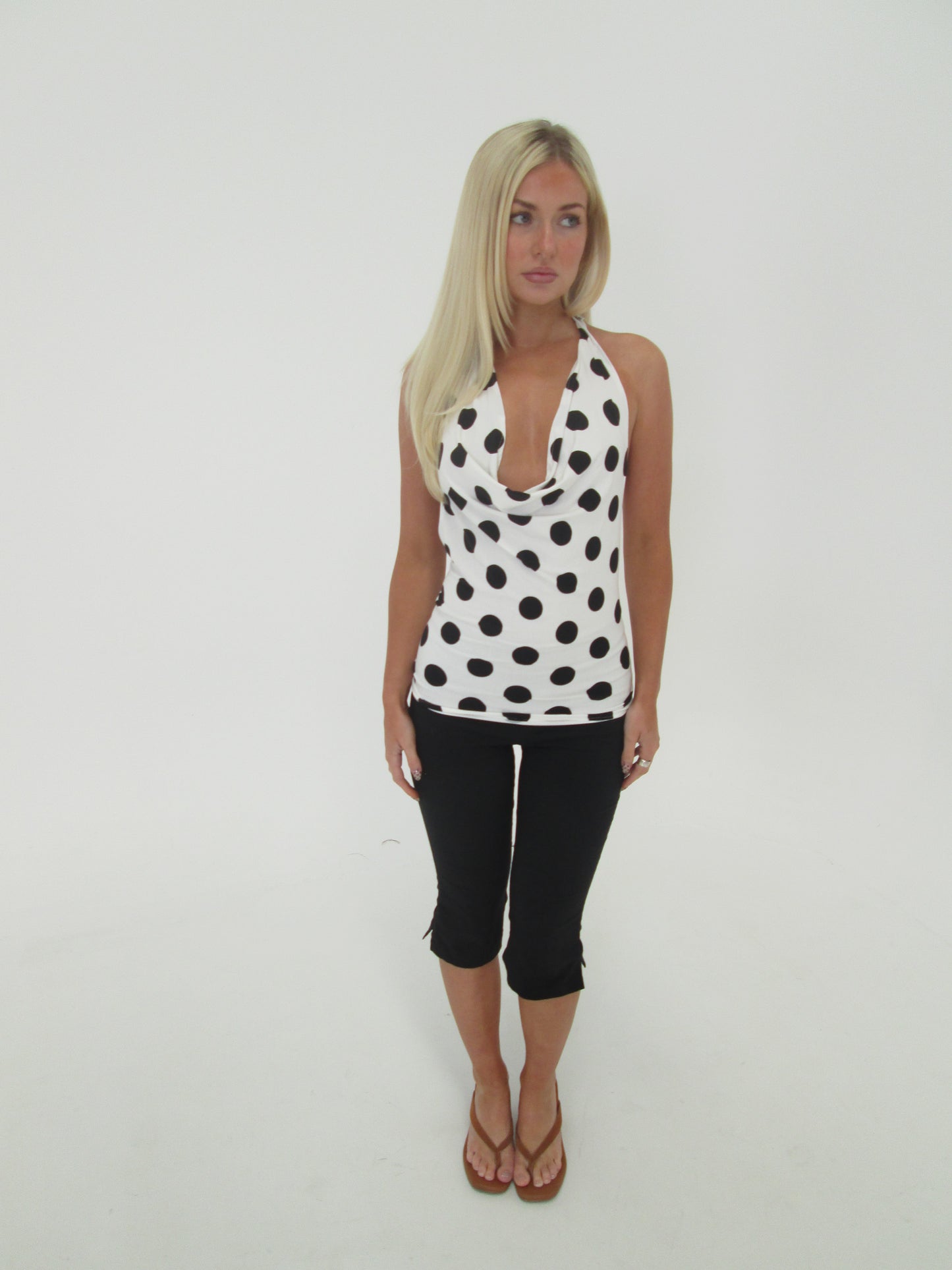 Multi way way polka dot top