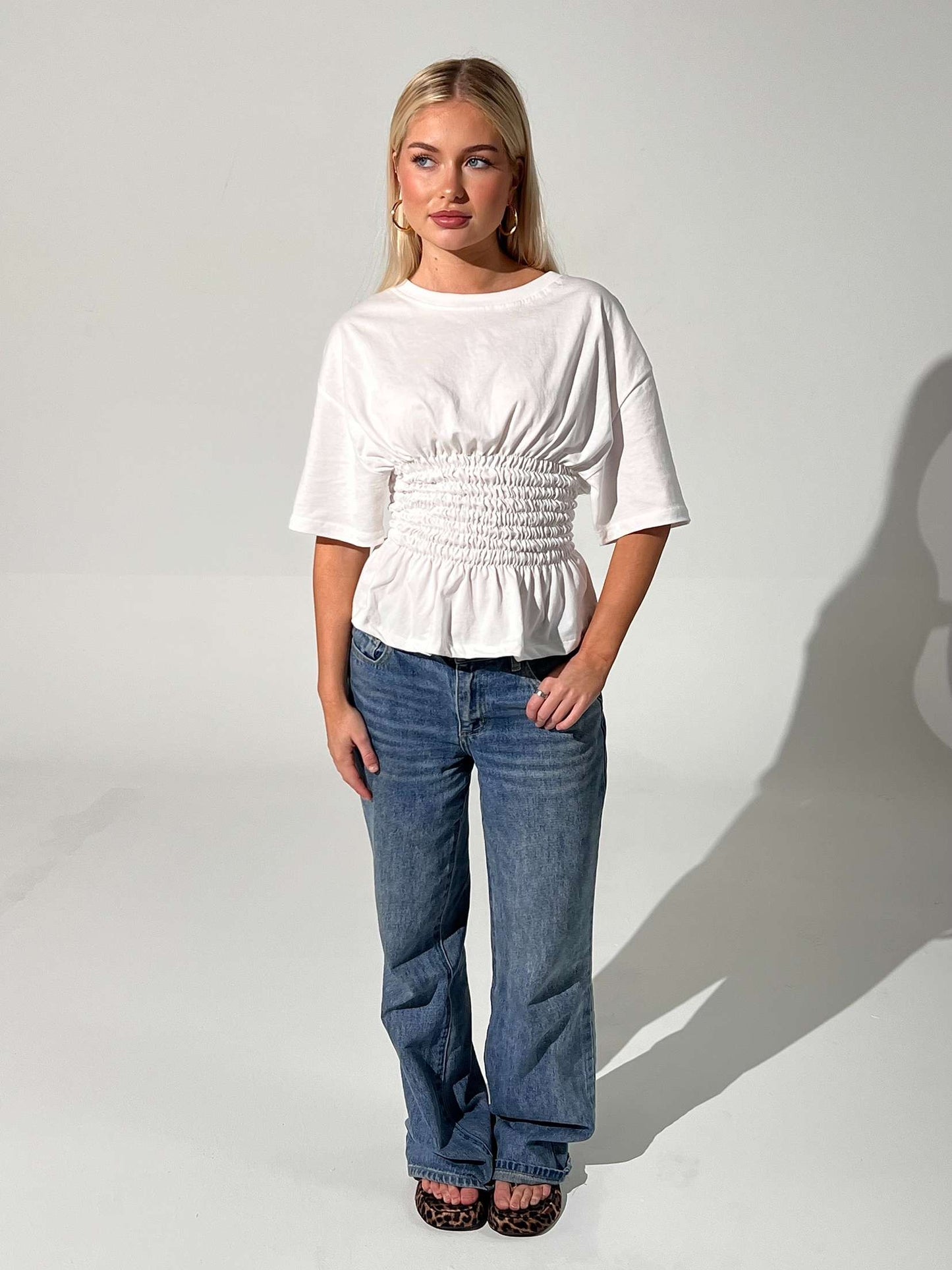 Ruched Boxy Oversized Tee