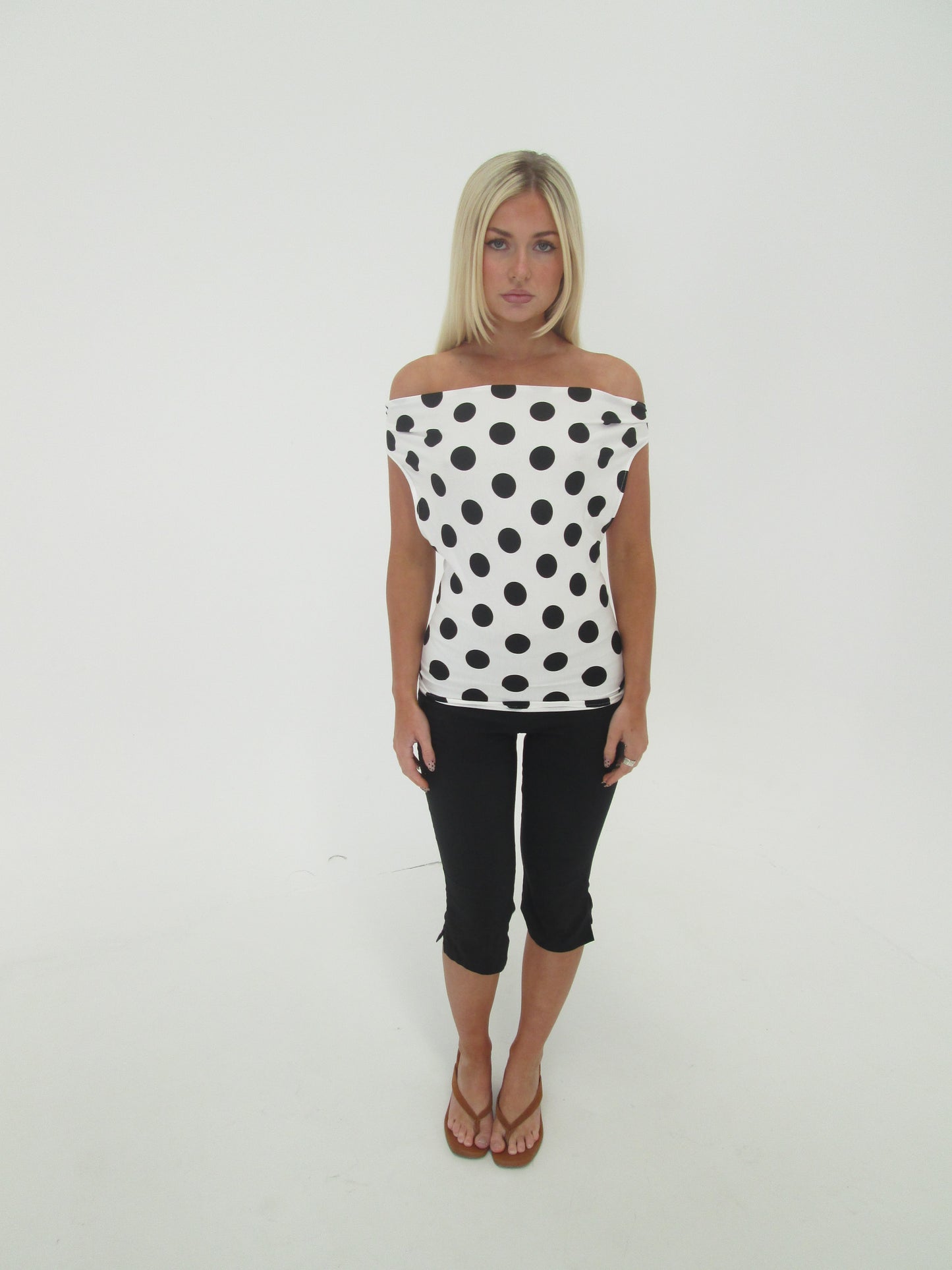 Multi way way polka dot top