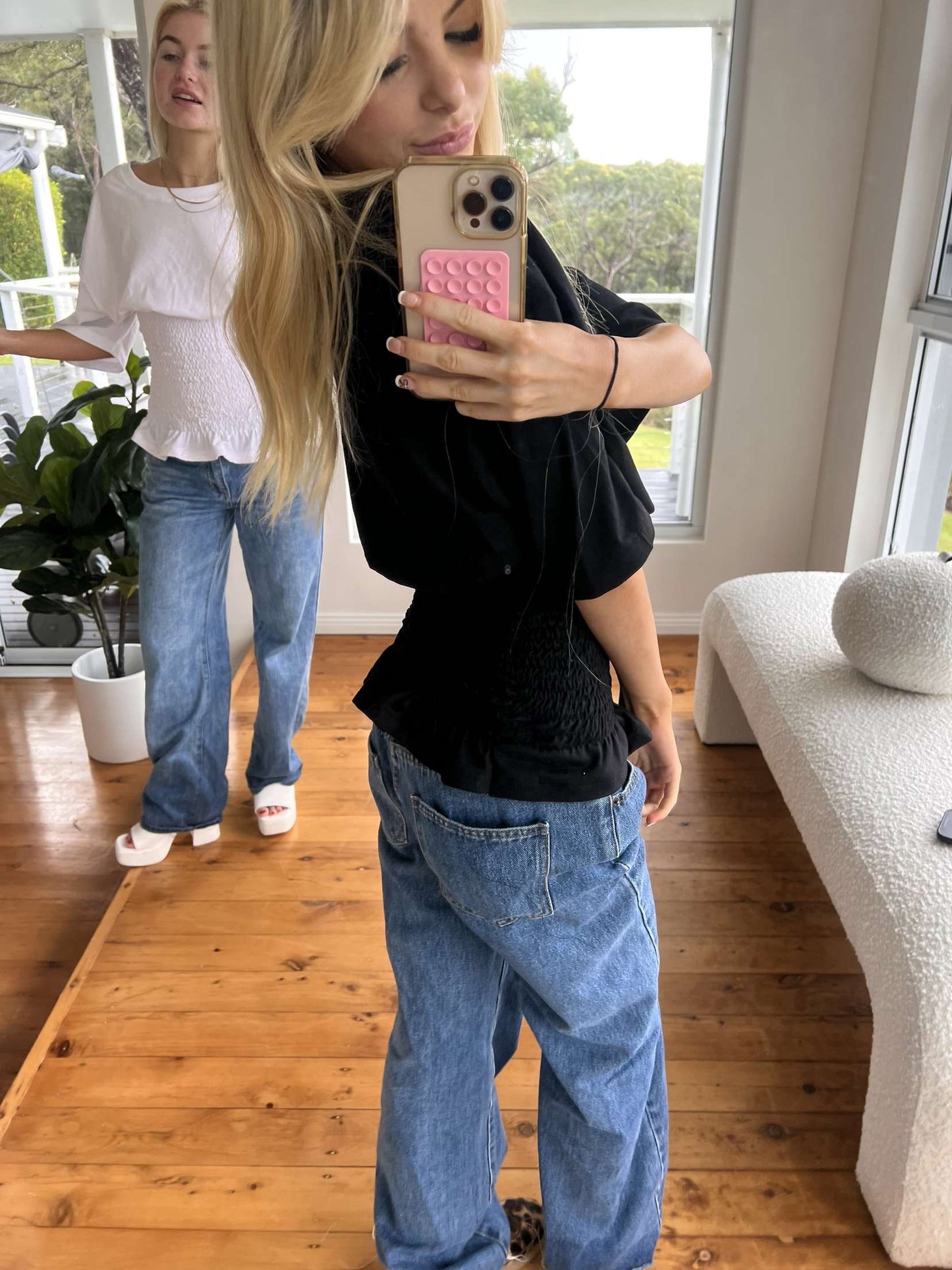 Ruched Oversized Boxy Tee