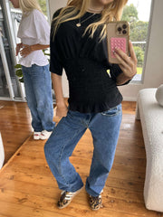 Ruched Oversized Boxy Tee